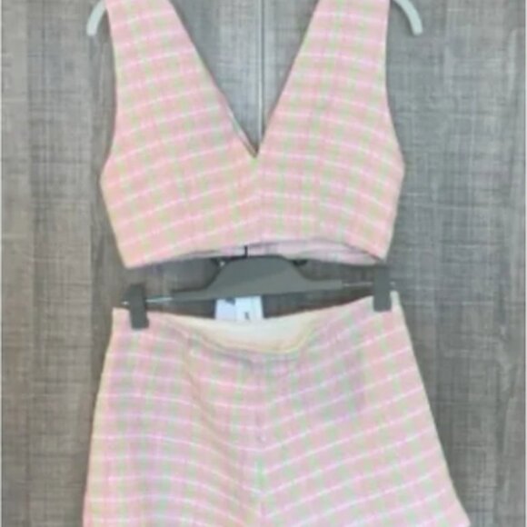 New Zara Textured Tweed Skirt Set Size S-M - Picture 8 of 11